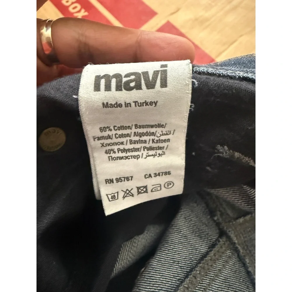 Mavi Jeans Matt Relaxed Straight Leg Dark Wash Denim Blue Jeans Mens 40x30